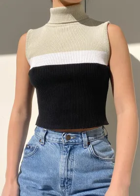 90's Ribbed Turtleneck Tank (S)