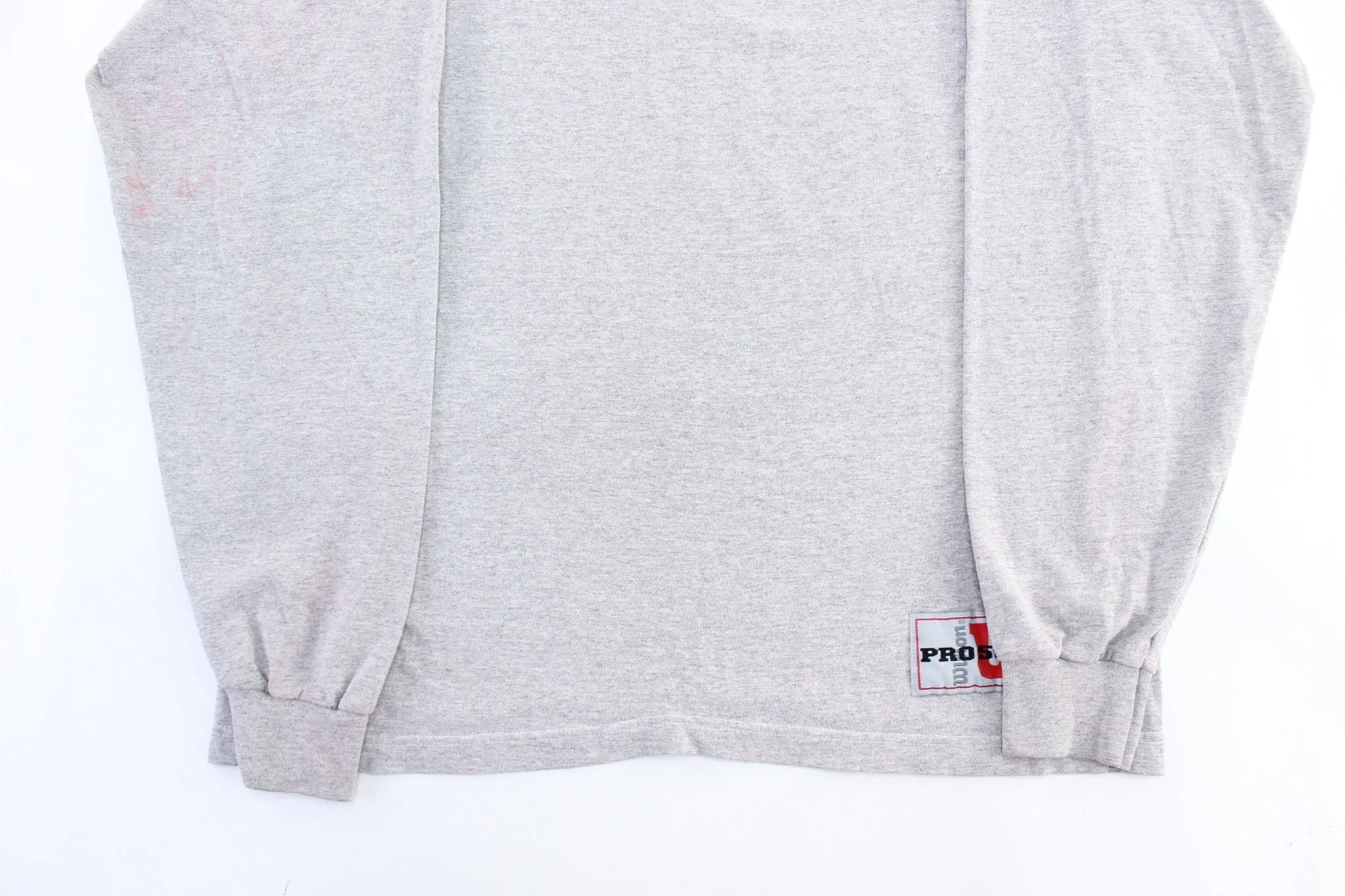 90's Wilson Embroidered Logo Grey Turtleneck LS T-Shirt