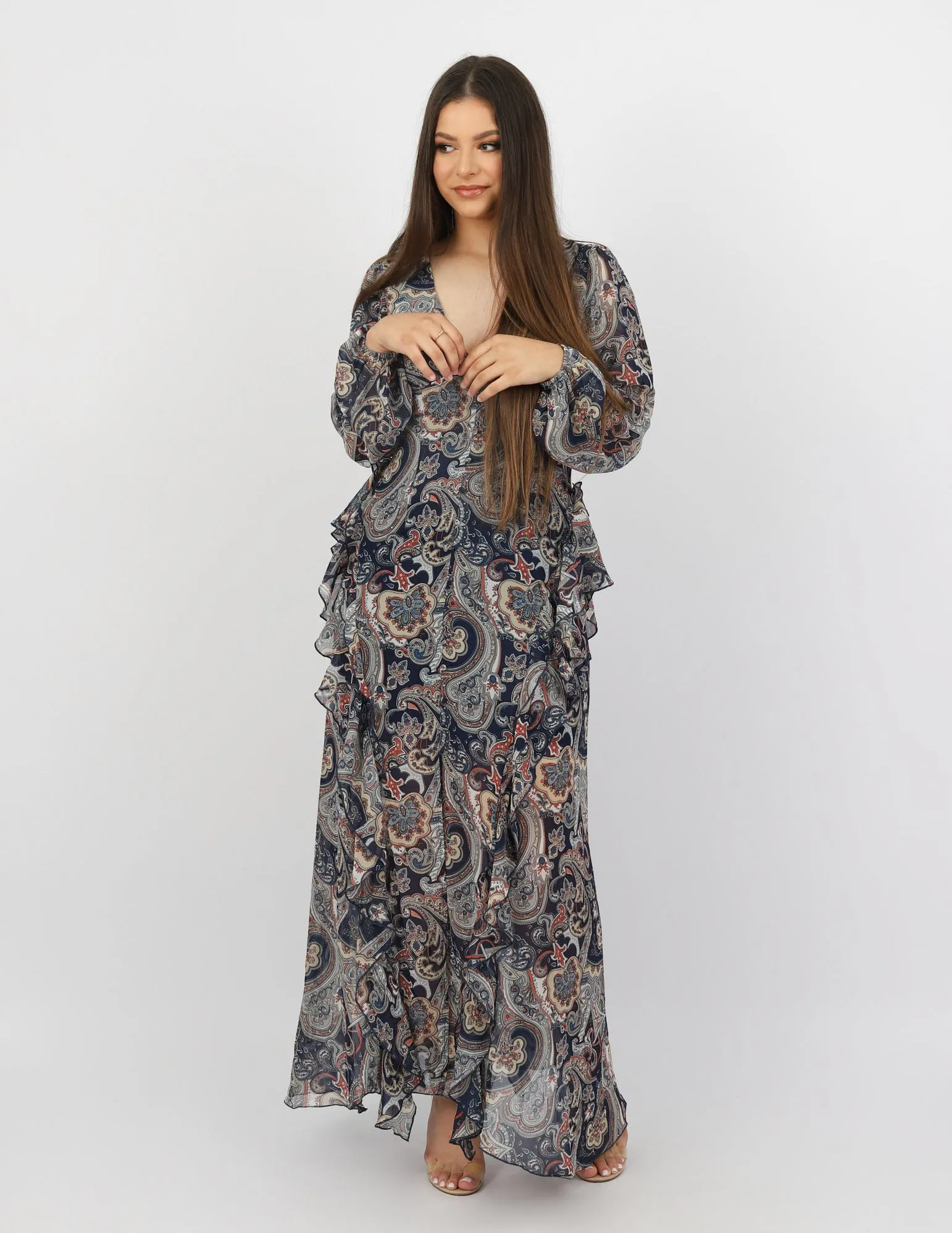 Aliana Ruffle Maxi Dress