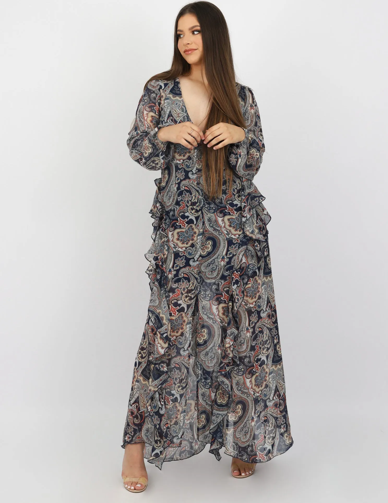 Aliana Ruffle Maxi Dress