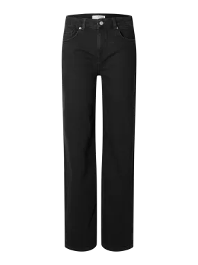 Alice Hw Wide Long Jeans - Black Denim