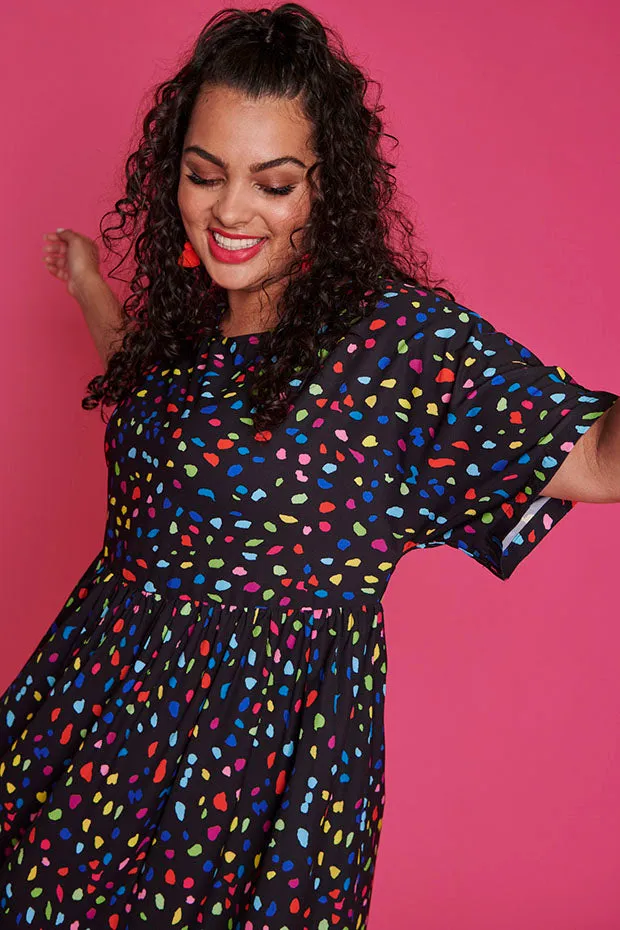 Allsorts Black Confetti Dress