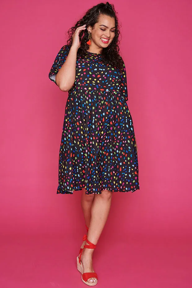 Allsorts Black Confetti Dress