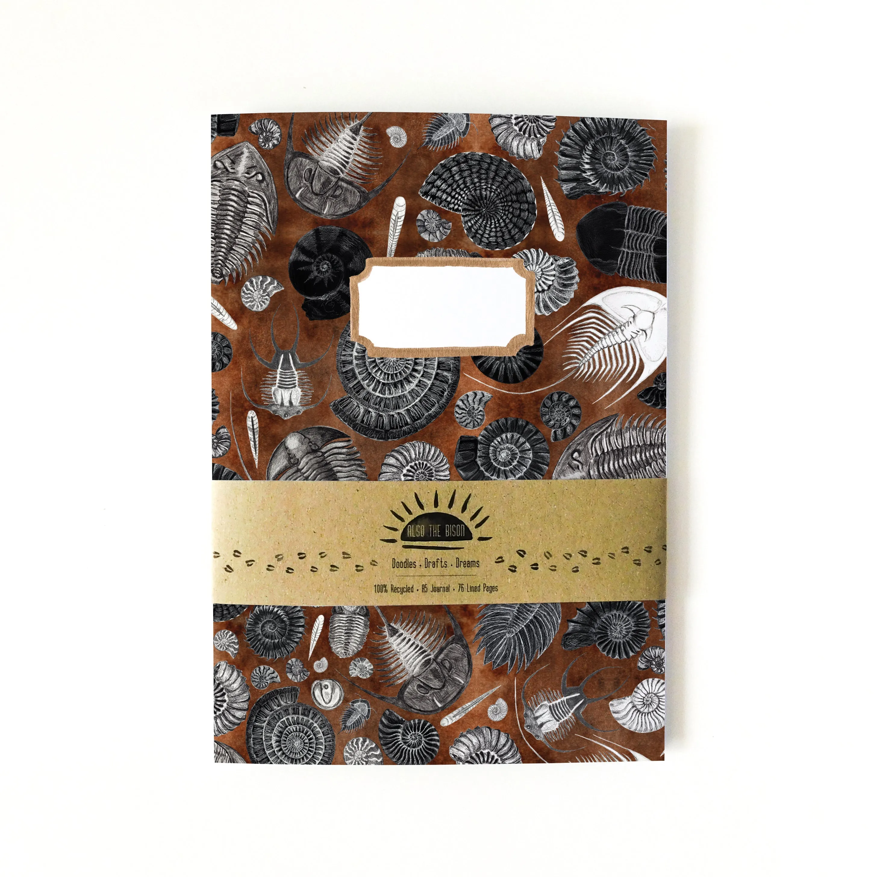 Ammonoidea Fossil Print Lined Journal