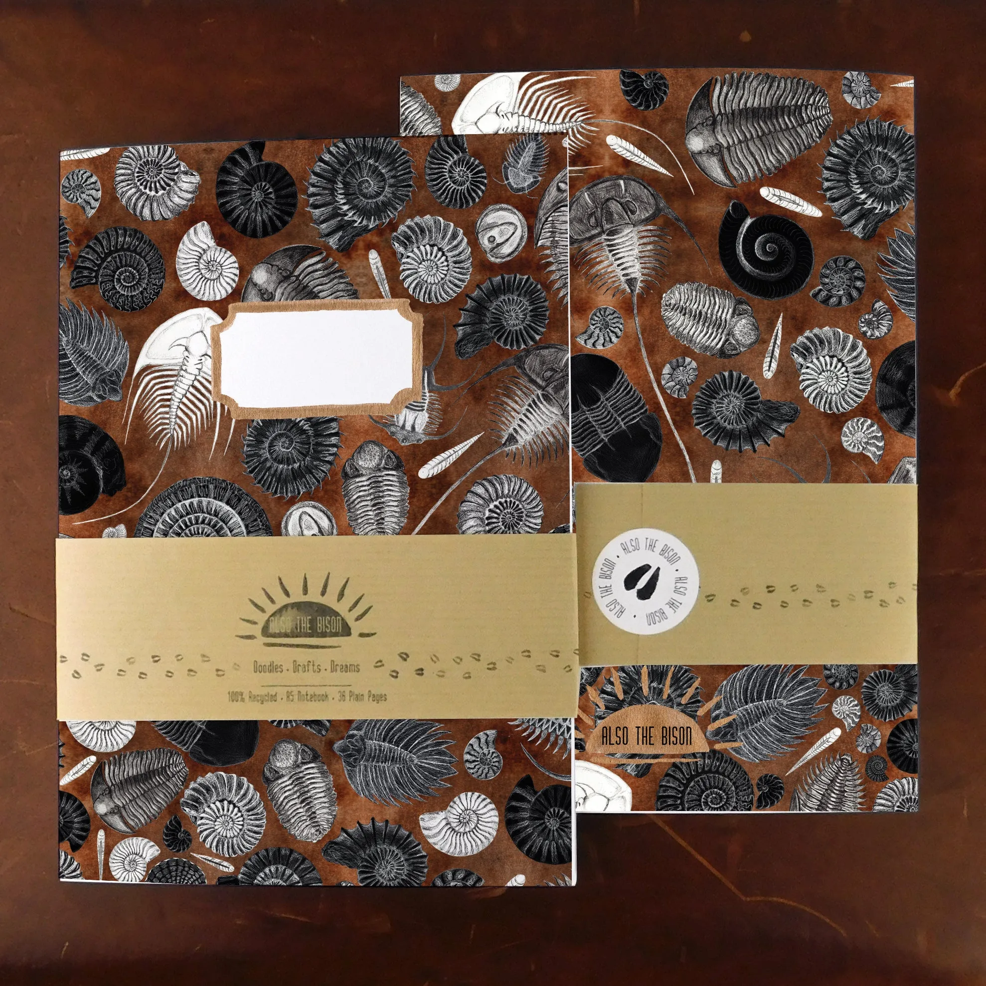 Ammonoidea Fossil Print Notebook