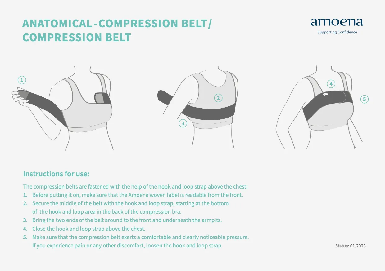 Amoena Compression Belt - White