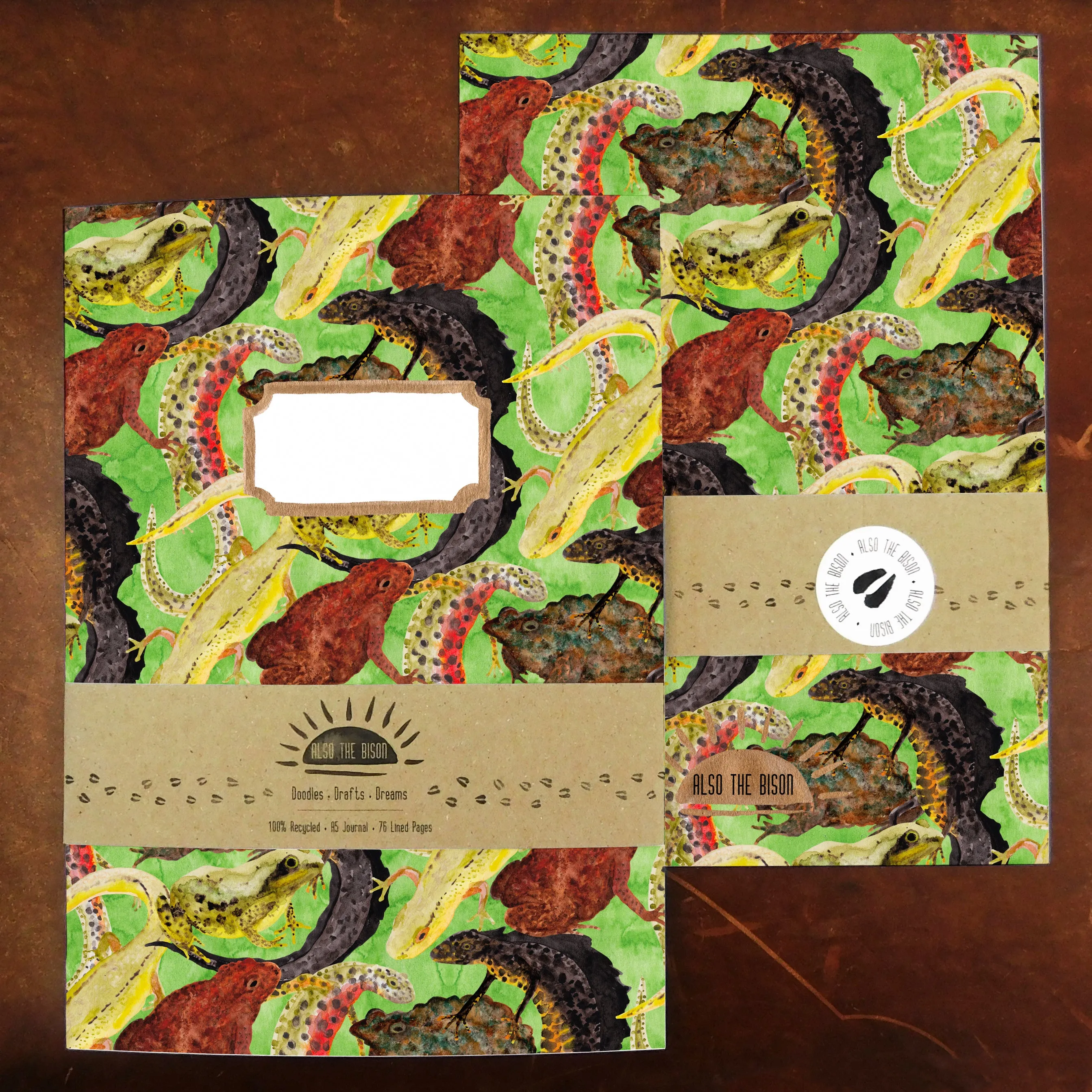 Amphibia Print Lined Journal