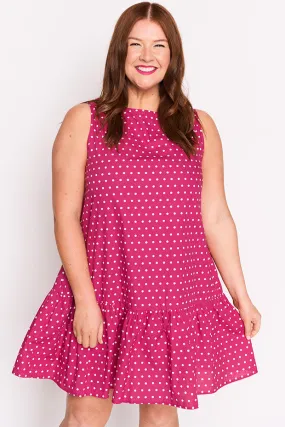 Andi Magenta Spot Dress