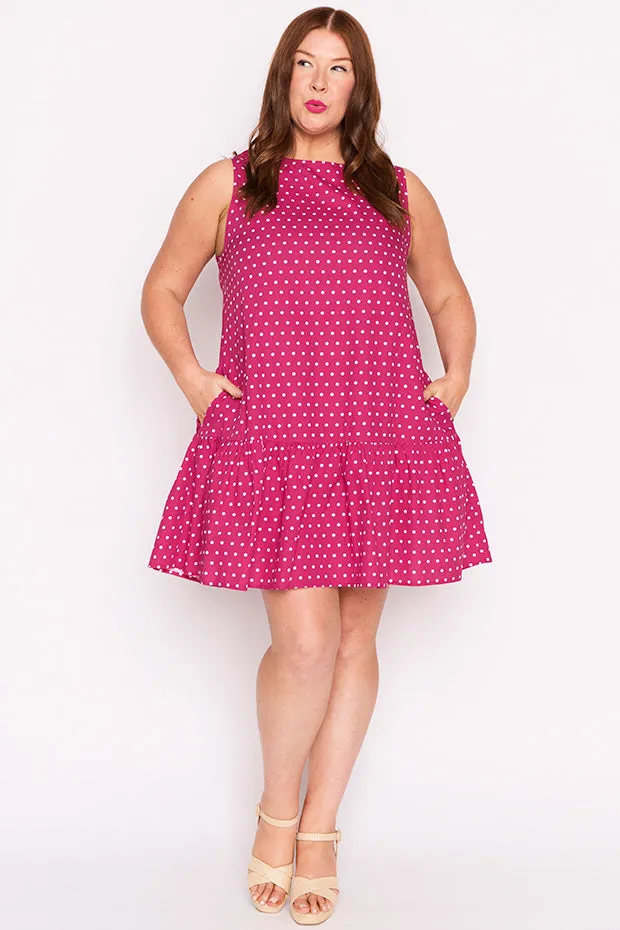 Andi Magenta Spot Dress