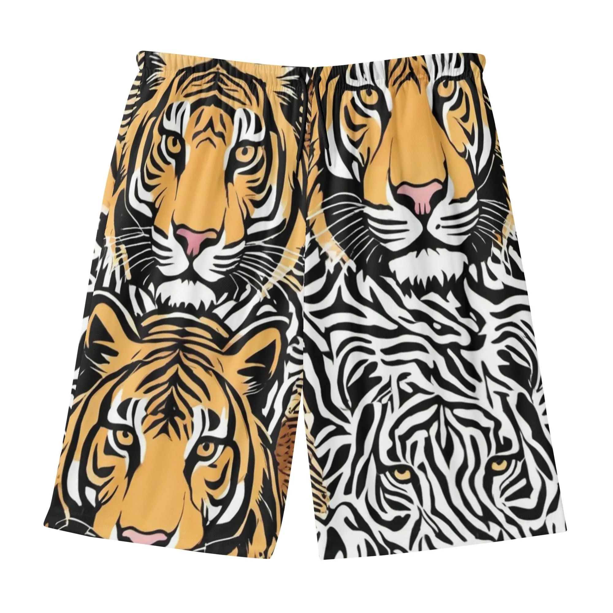 Animal Face Mens Lightweight Hawaiian Beach Shorts