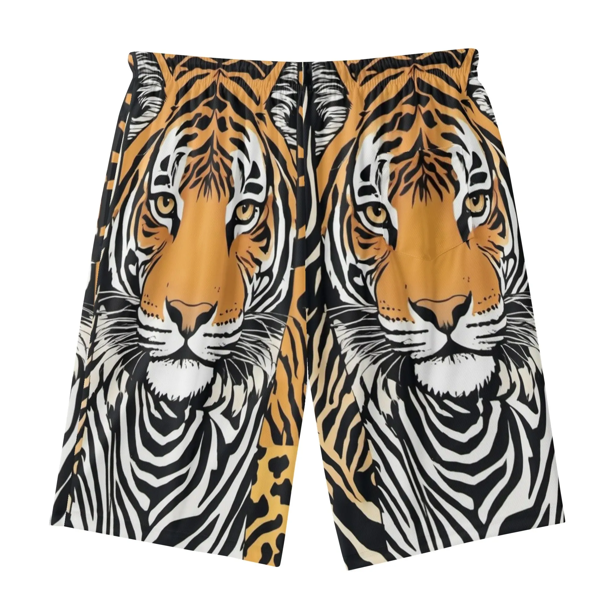 Animal Face Mens Lightweight Hawaiian Beach Shorts