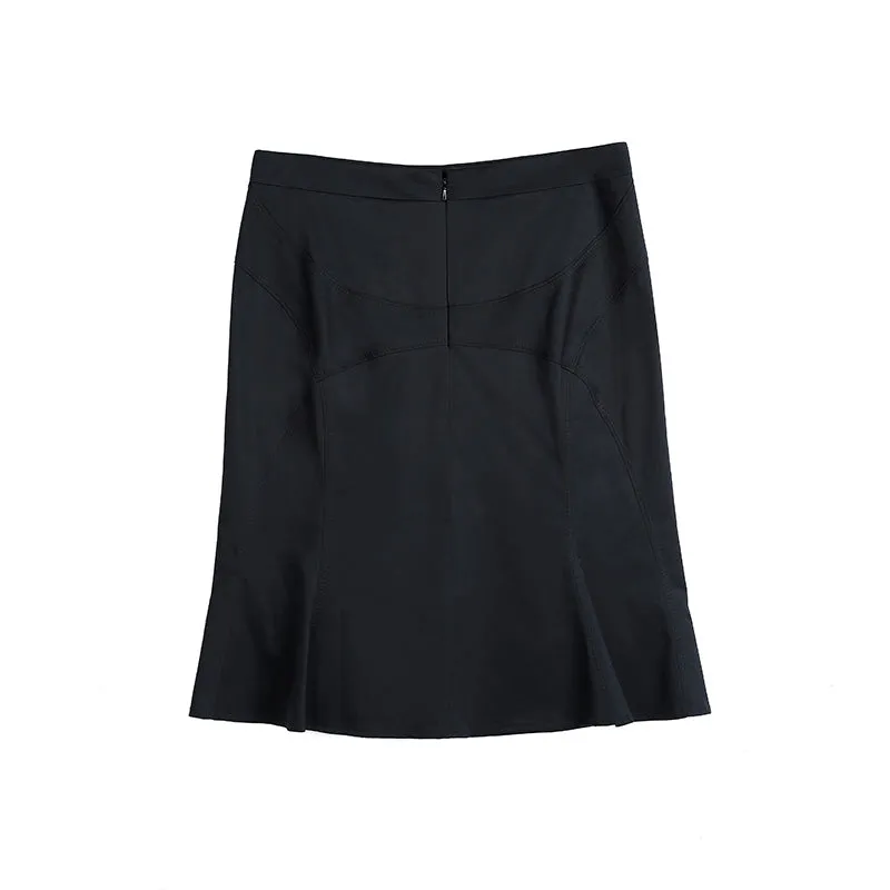 AP01 Women cotton spandex A-line casual short skirt