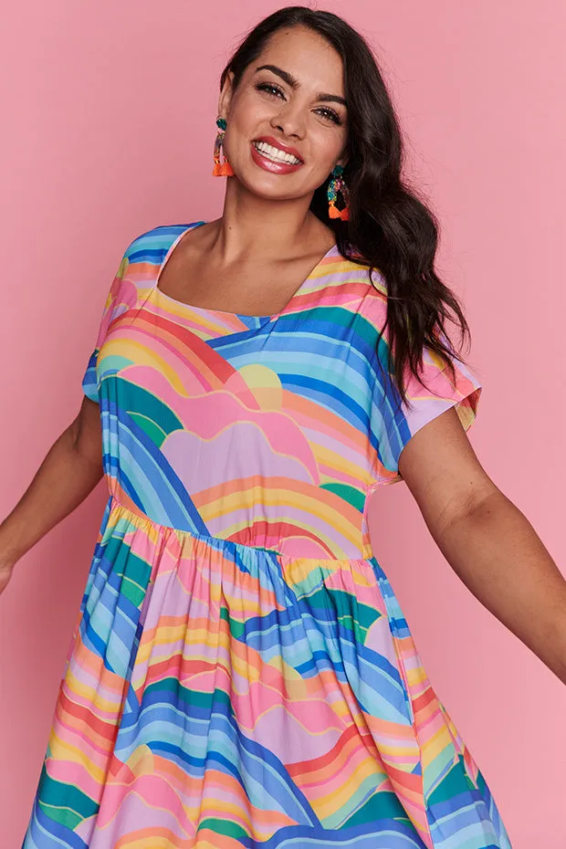 Arabella Rainbowscape Dress