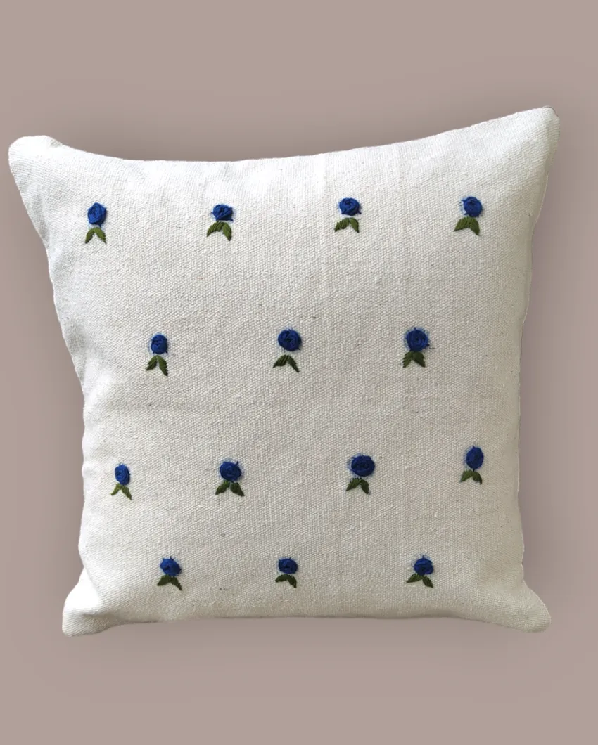 Armonia Decorative Hand Made Cotton Cushion Cover | 16 x 16 inches | Multiple Colors