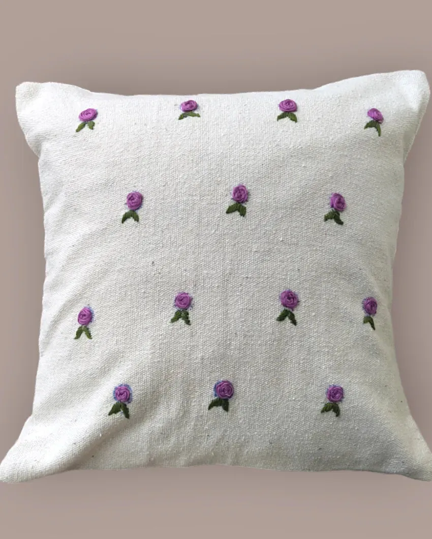 Armonia Decorative Hand Made Cotton Cushion Cover | 16 x 16 inches | Multiple Colors