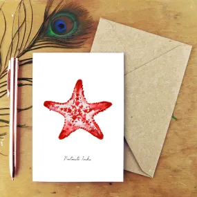 Asterozoa Crown of Thorns Starfish Greetings Card