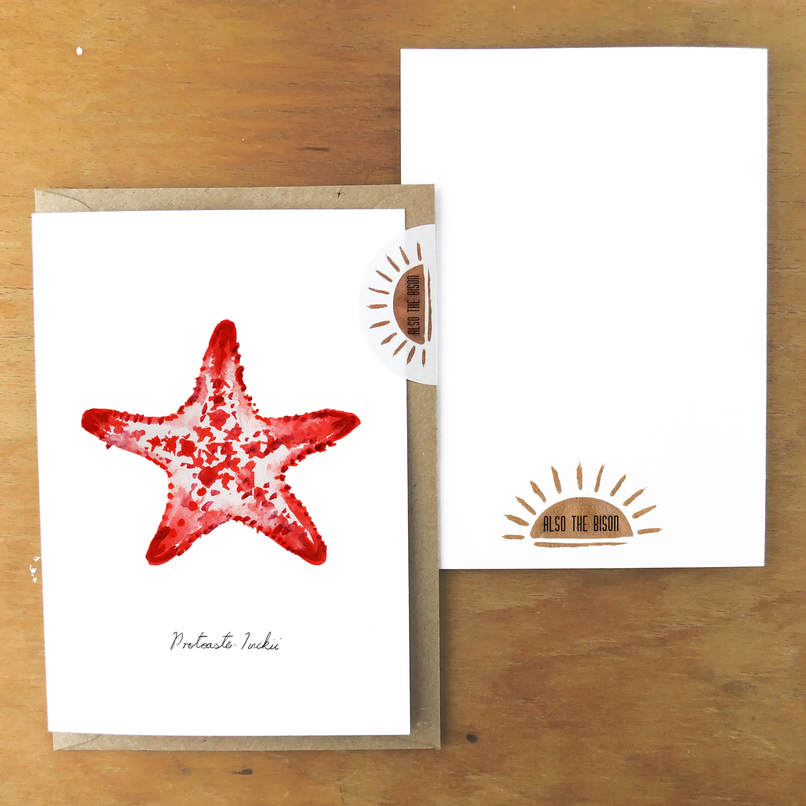 Asterozoa Crown of Thorns Starfish Greetings Card