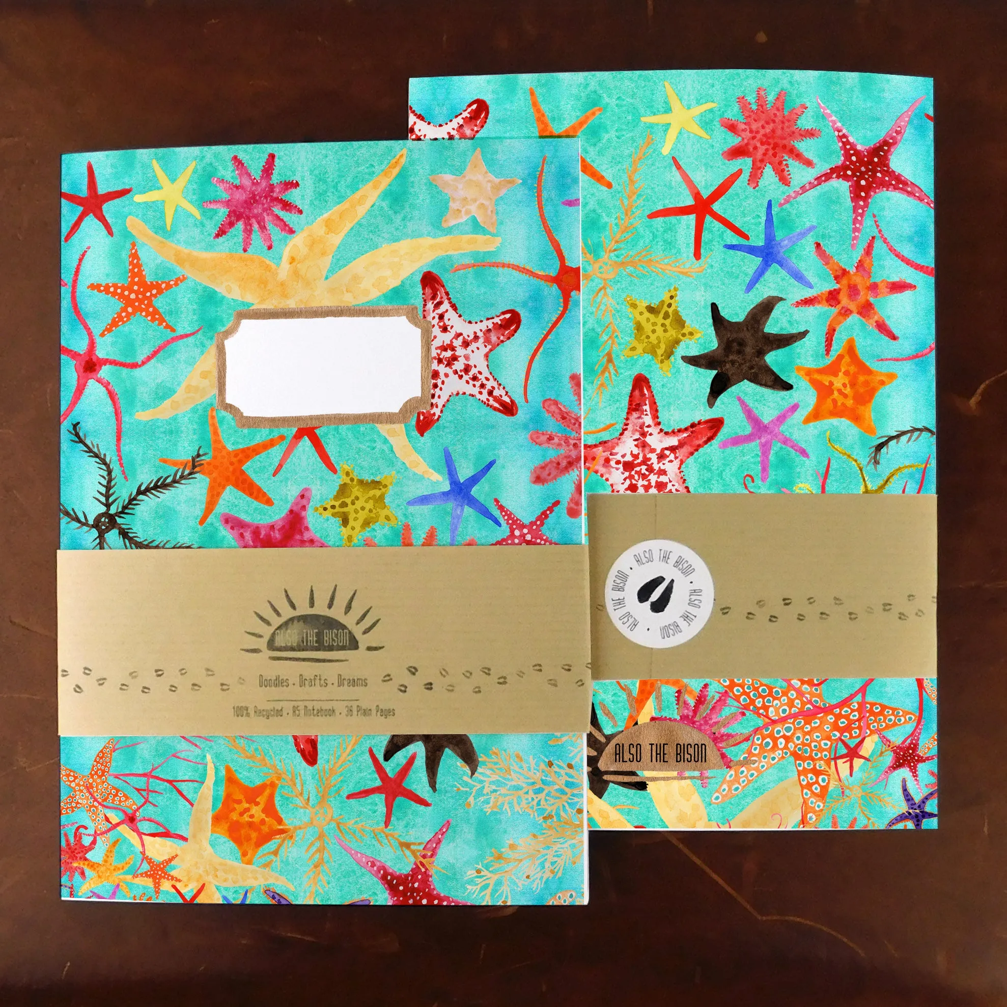 Asterozoa Starfish Print Notebook