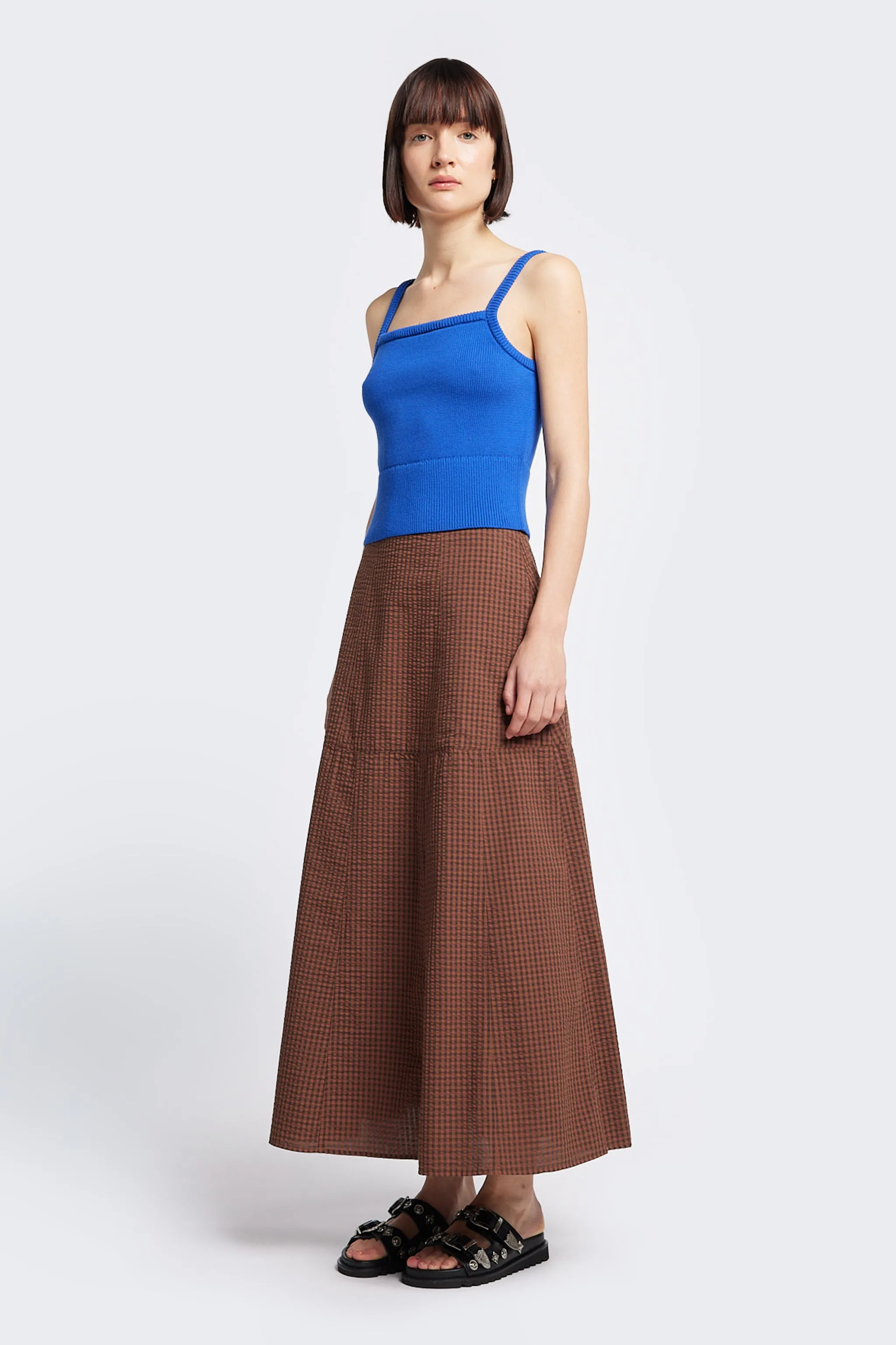 Atlas Skirt Brown Gingham