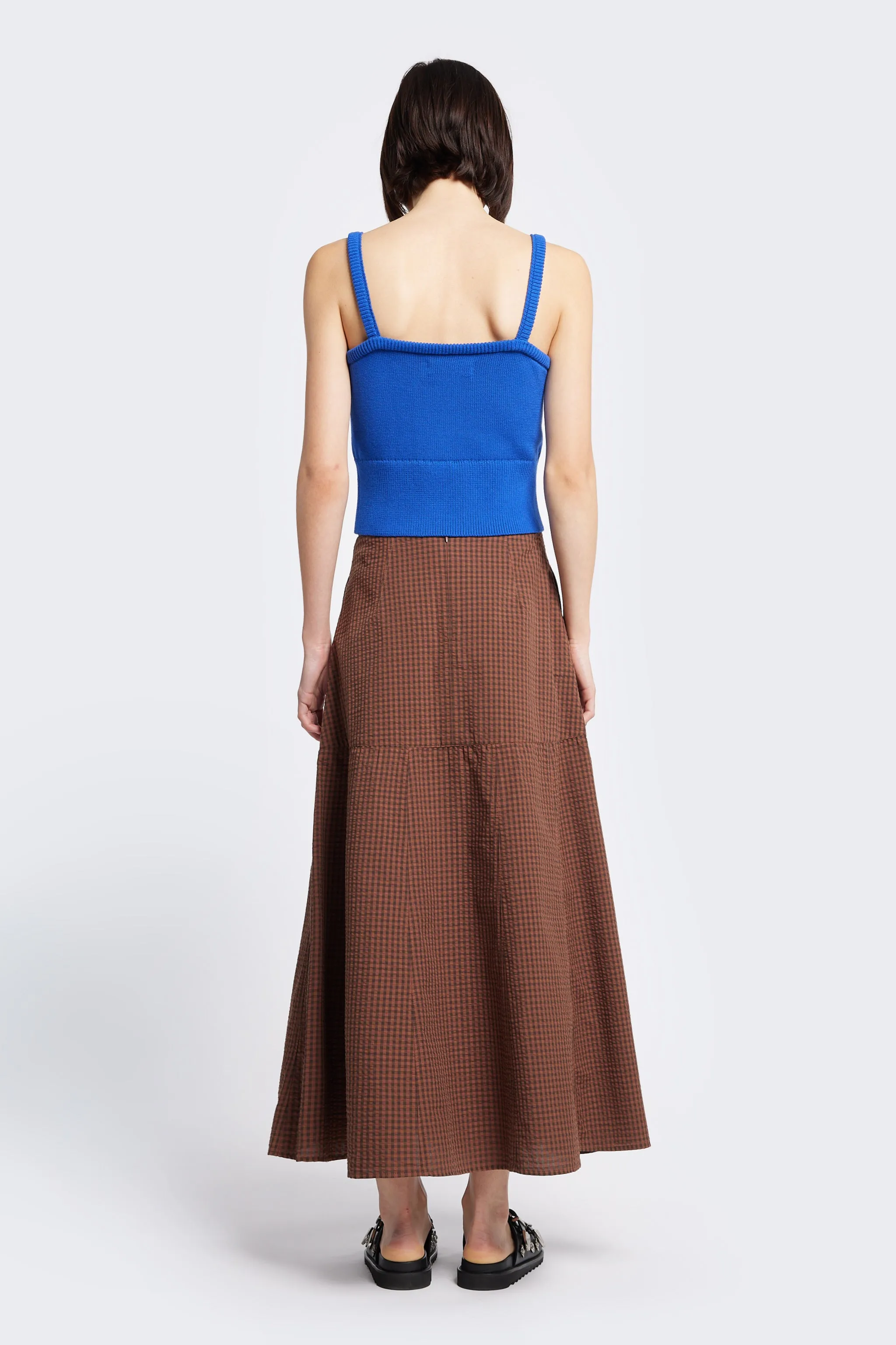 Atlas Skirt Brown Gingham