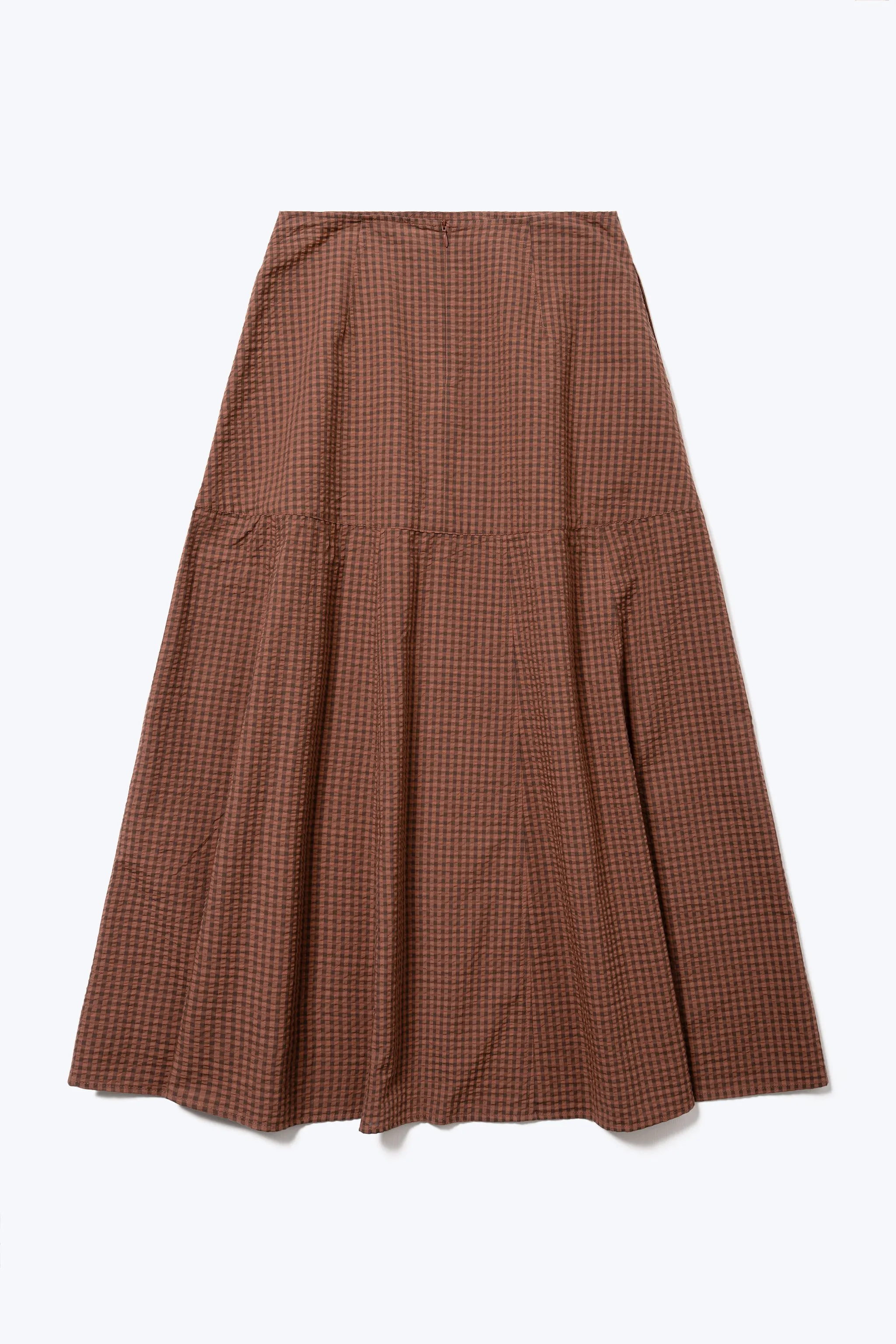 Atlas Skirt Brown Gingham