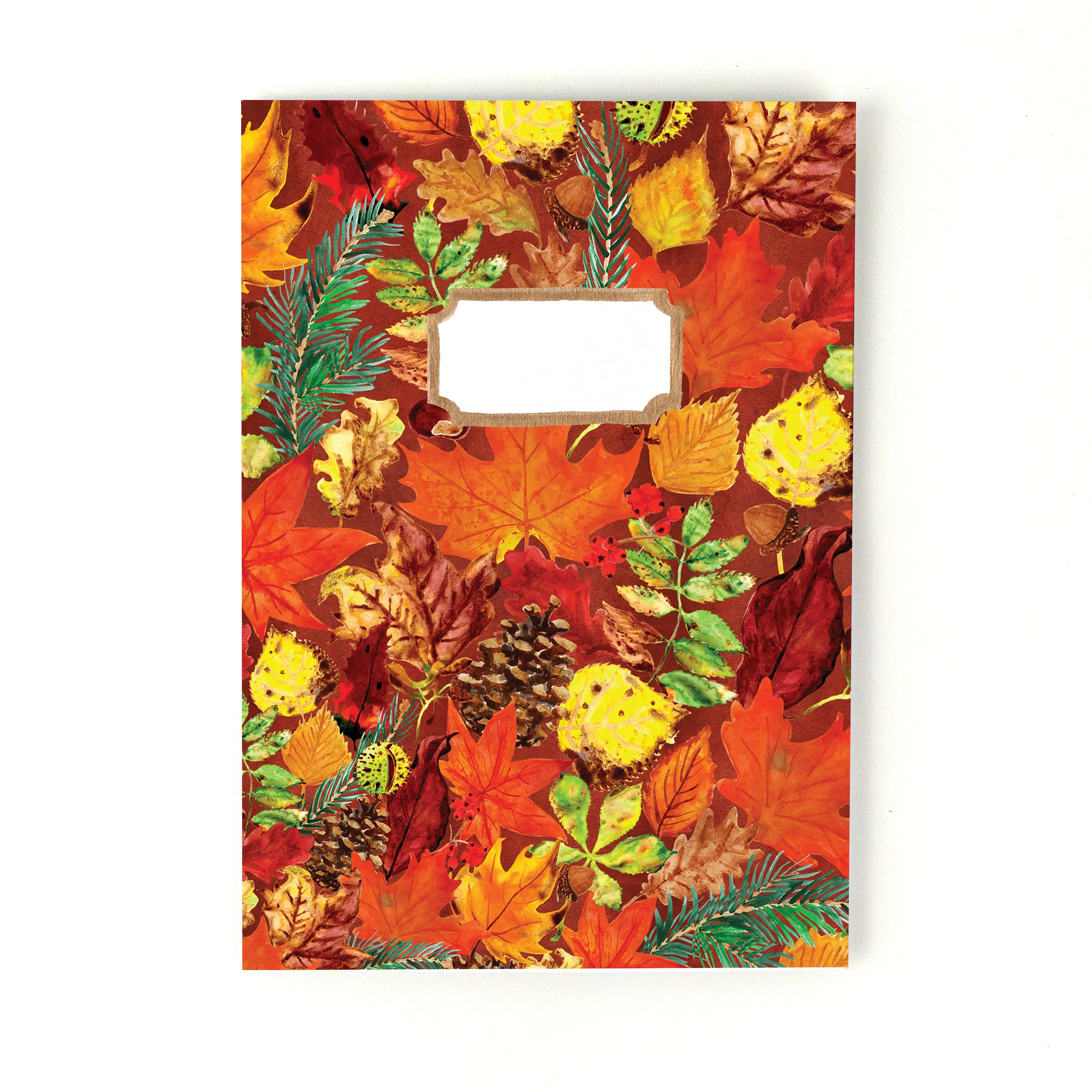 Autumna Fallen Leaf Print Notebook