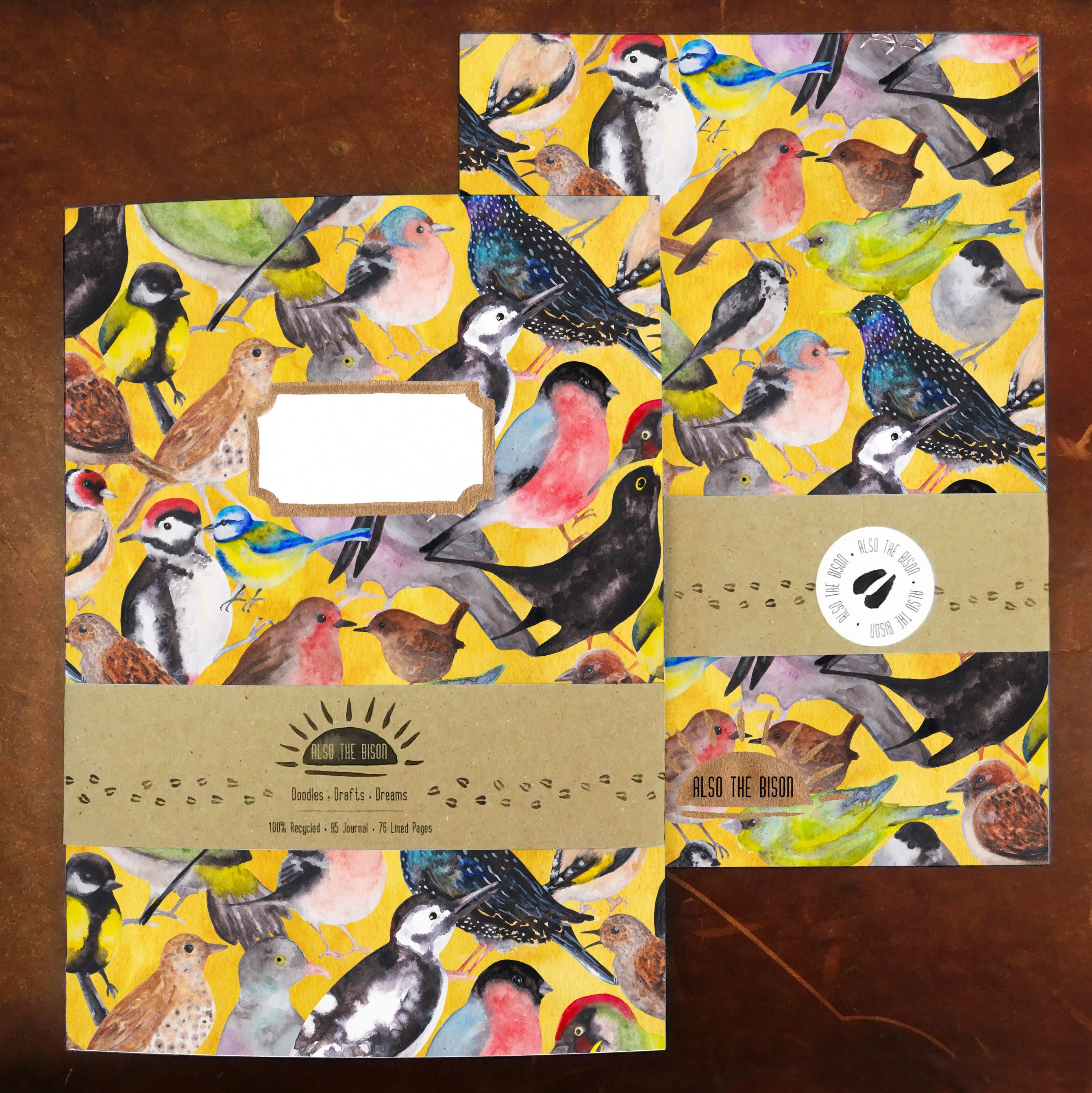 Aves British Garden Birds Lined Journal