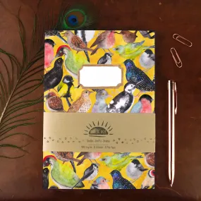 Aves British Garden Birds Print Notebook