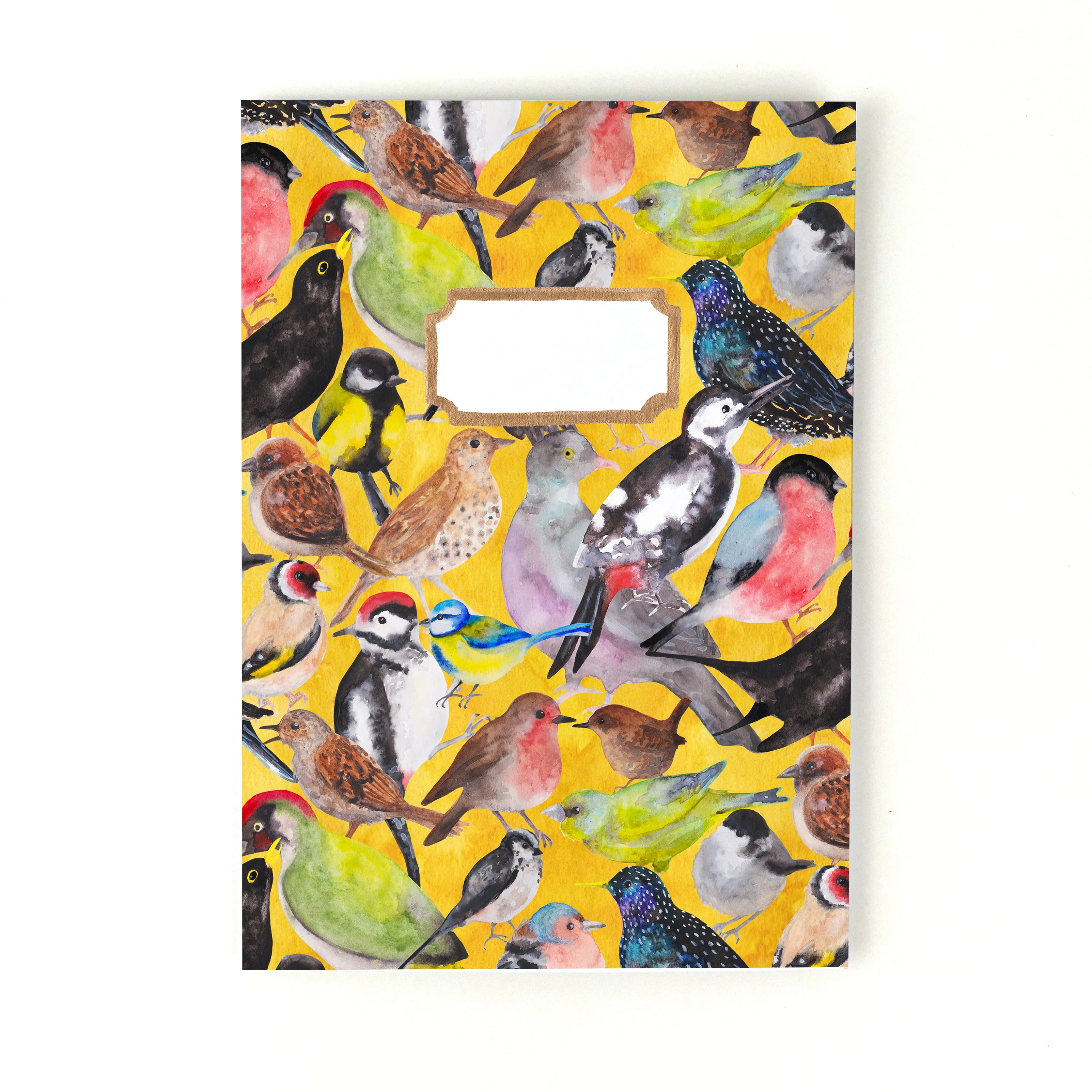 Aves British Garden Birds Print Notebook