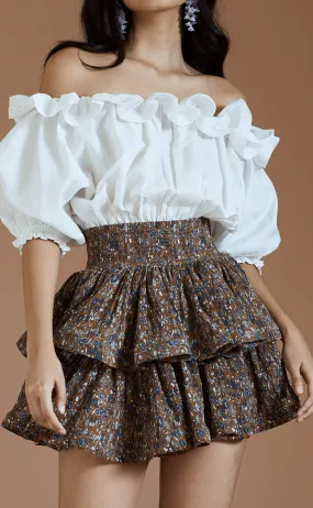 AYDA SKIRT - BROWN FLORAL