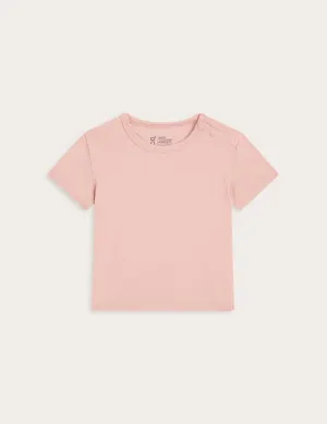 Baby Short Sleeve T-Shirt - Dusty Pink