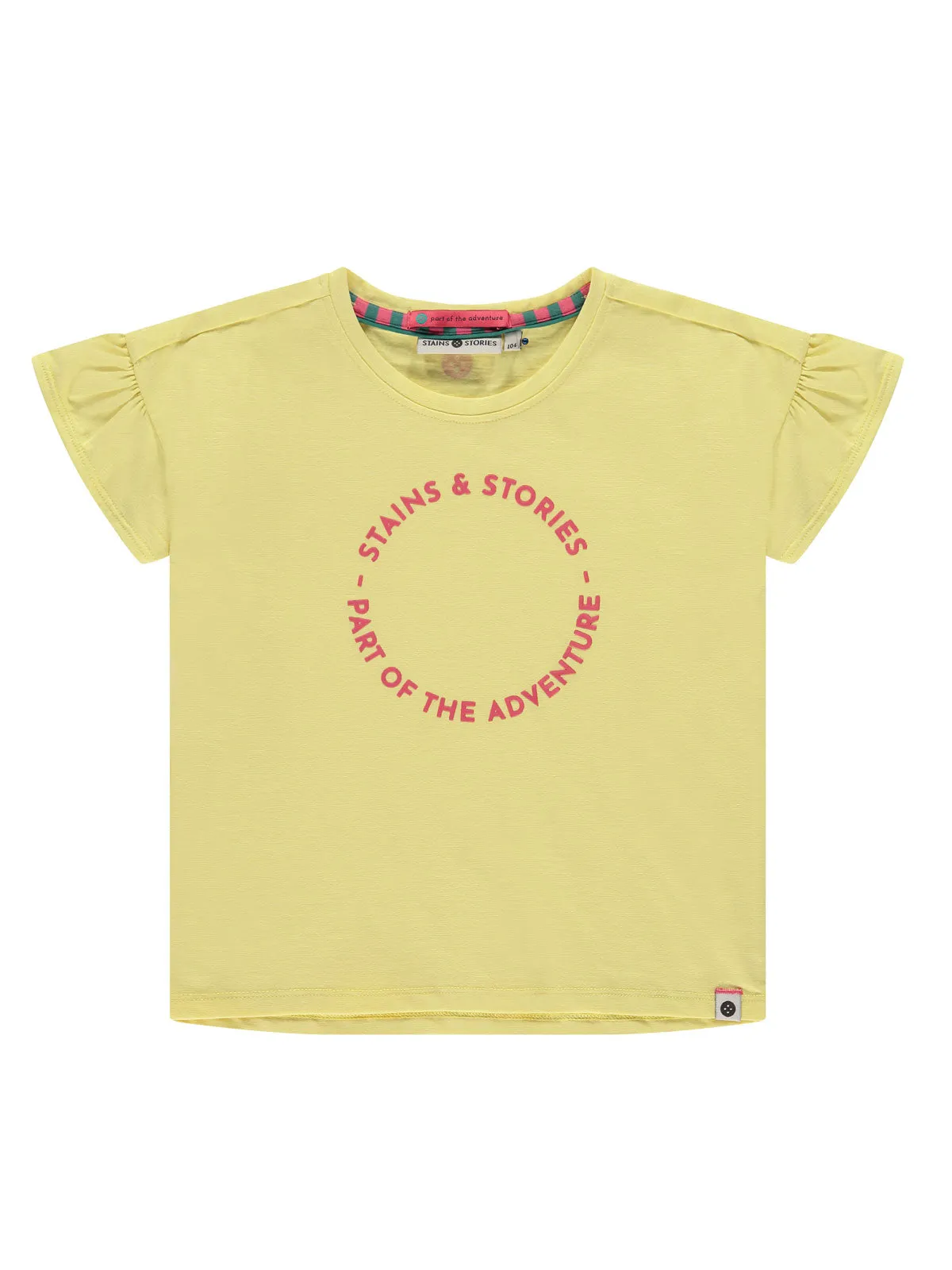 Babyface-Girls cotton T-shirt-BBE24108608-Yellow