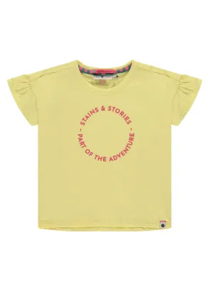 Babyface-Girls cotton T-shirt-BBE24108608-Yellow