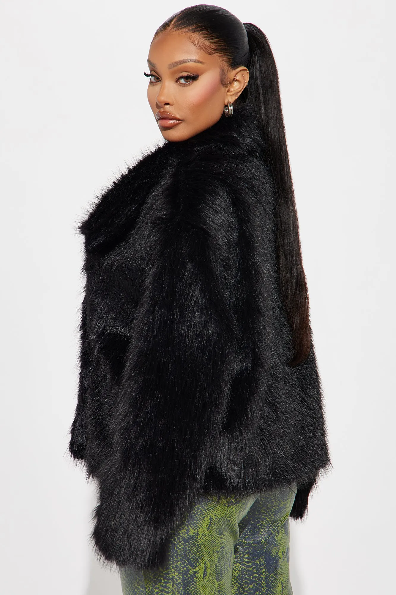 Bailey Faux Fur Coat - Black