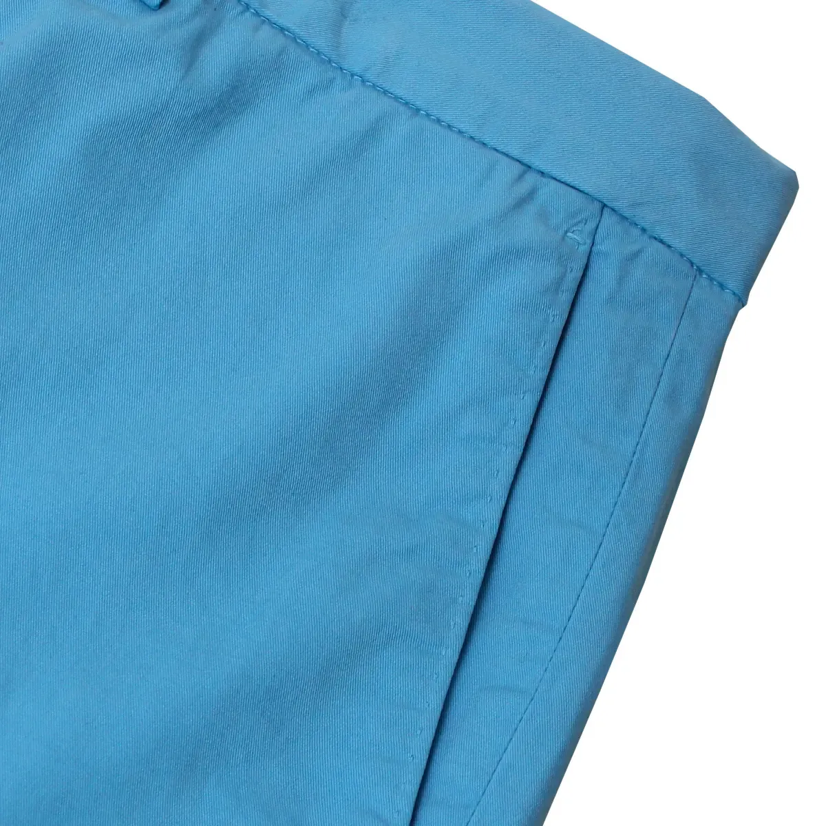 Blue Cotton Stretch Slim Chino Shorts