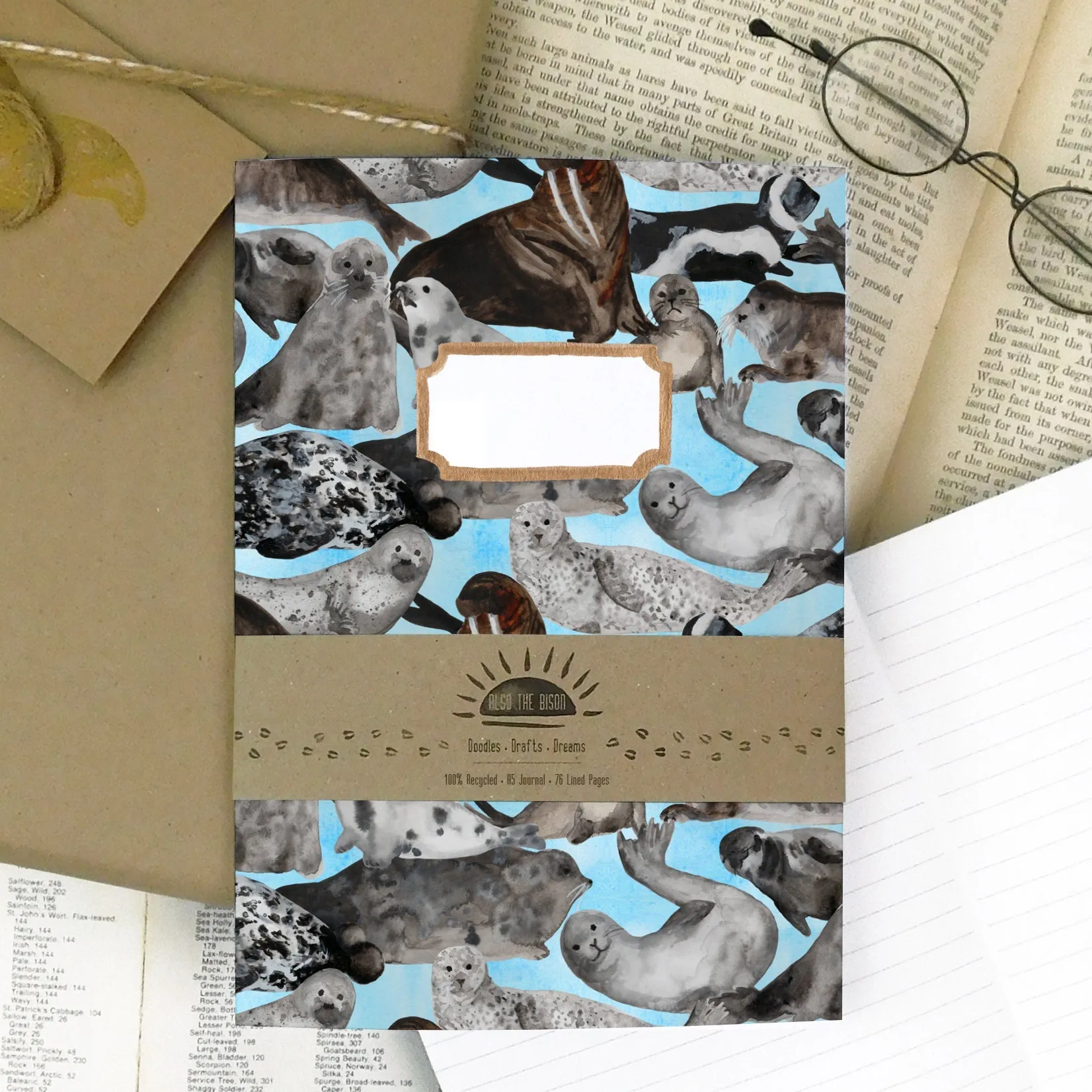 Bob of Seals Print Journal and Notebook Set