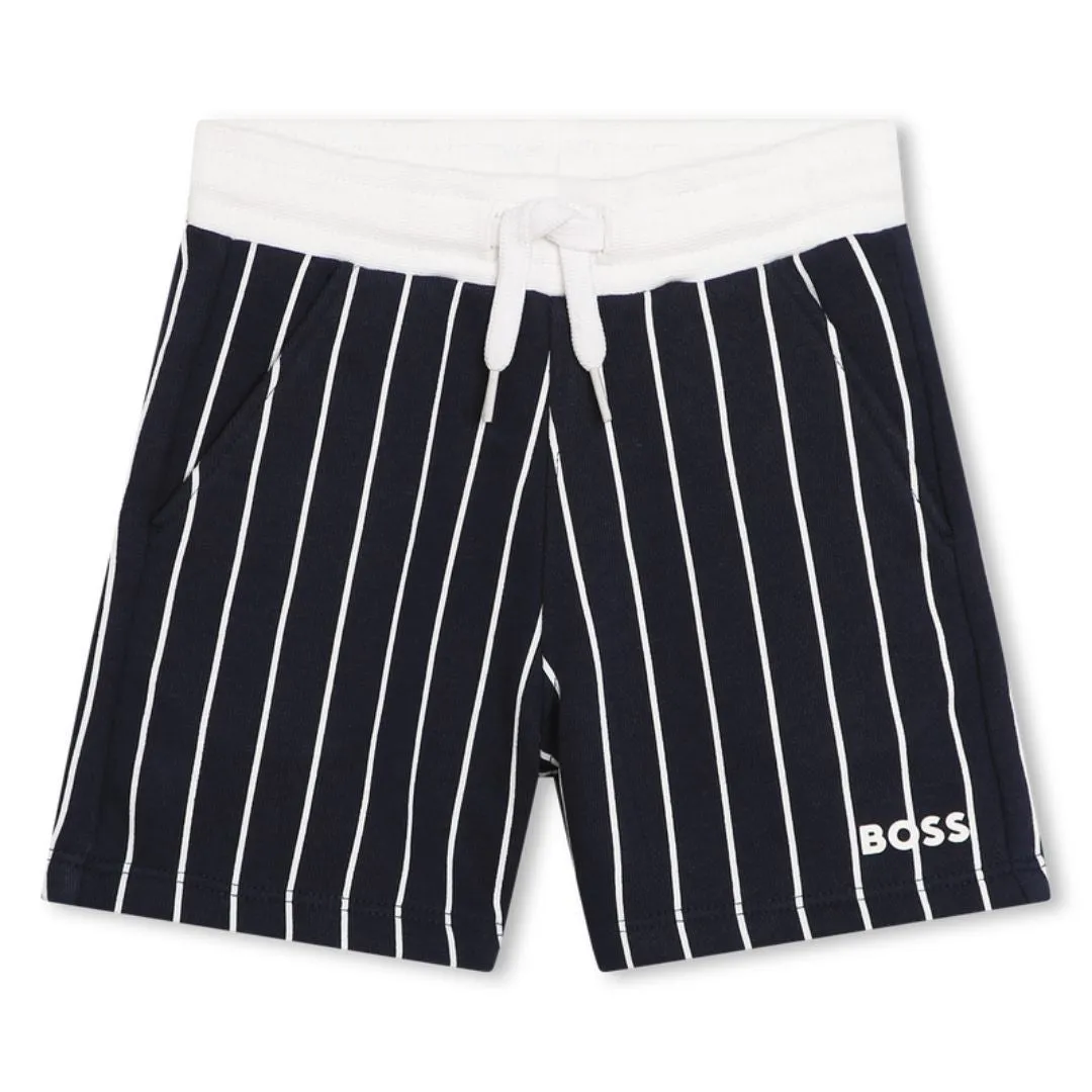 Boss Shorts Infant Striped Navy-White