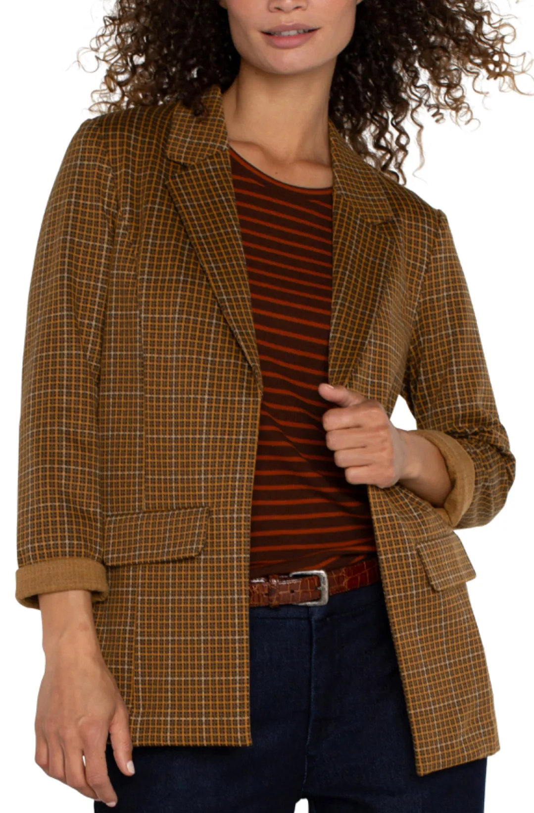 Boyfriend Blazer - Jasper Brown Plaid