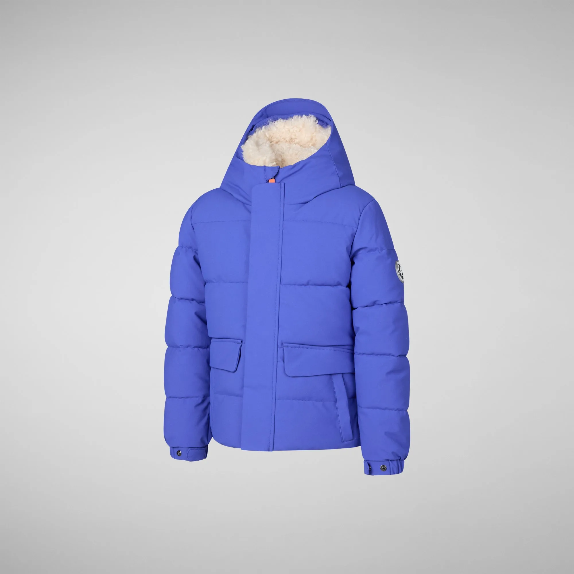 Boys' hooded parka Klaus in gentian blue