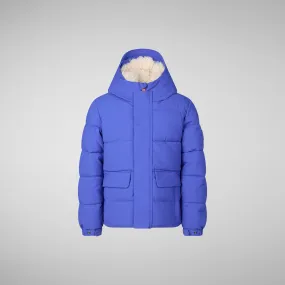 Boys' hooded parka Klaus in gentian blue