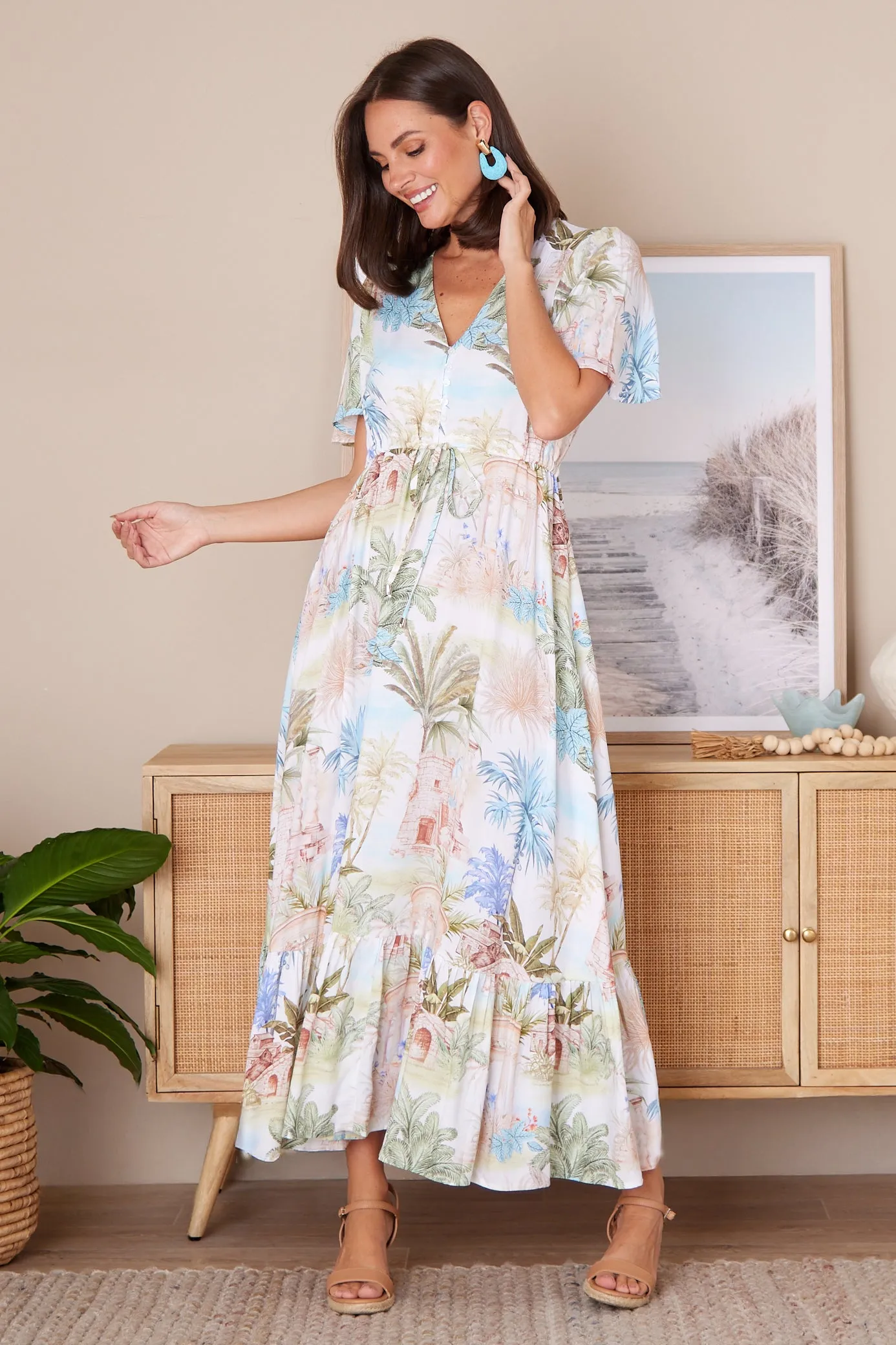 Breanna Dress - Palm Paradise