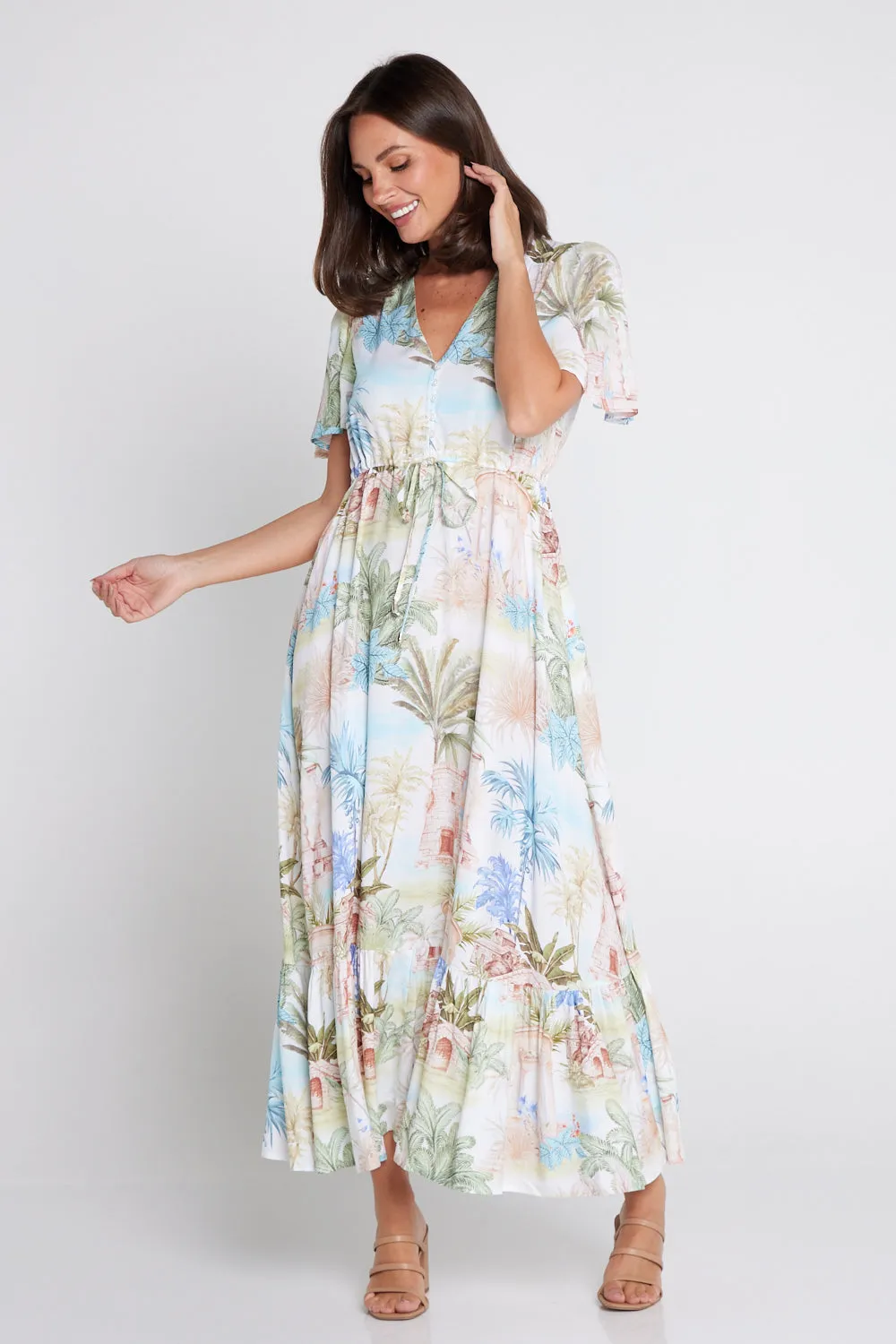 Breanna Dress - Palm Paradise