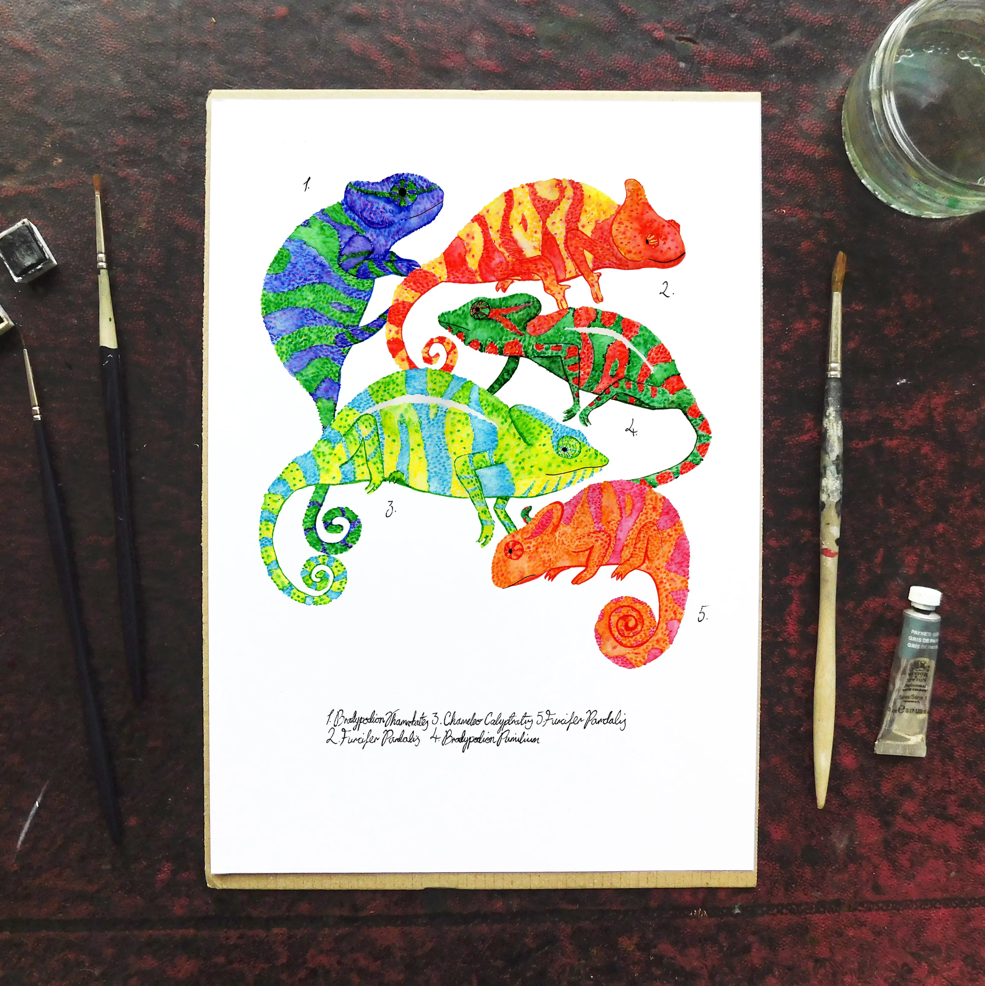 Camouflage of Chameleons Art Print