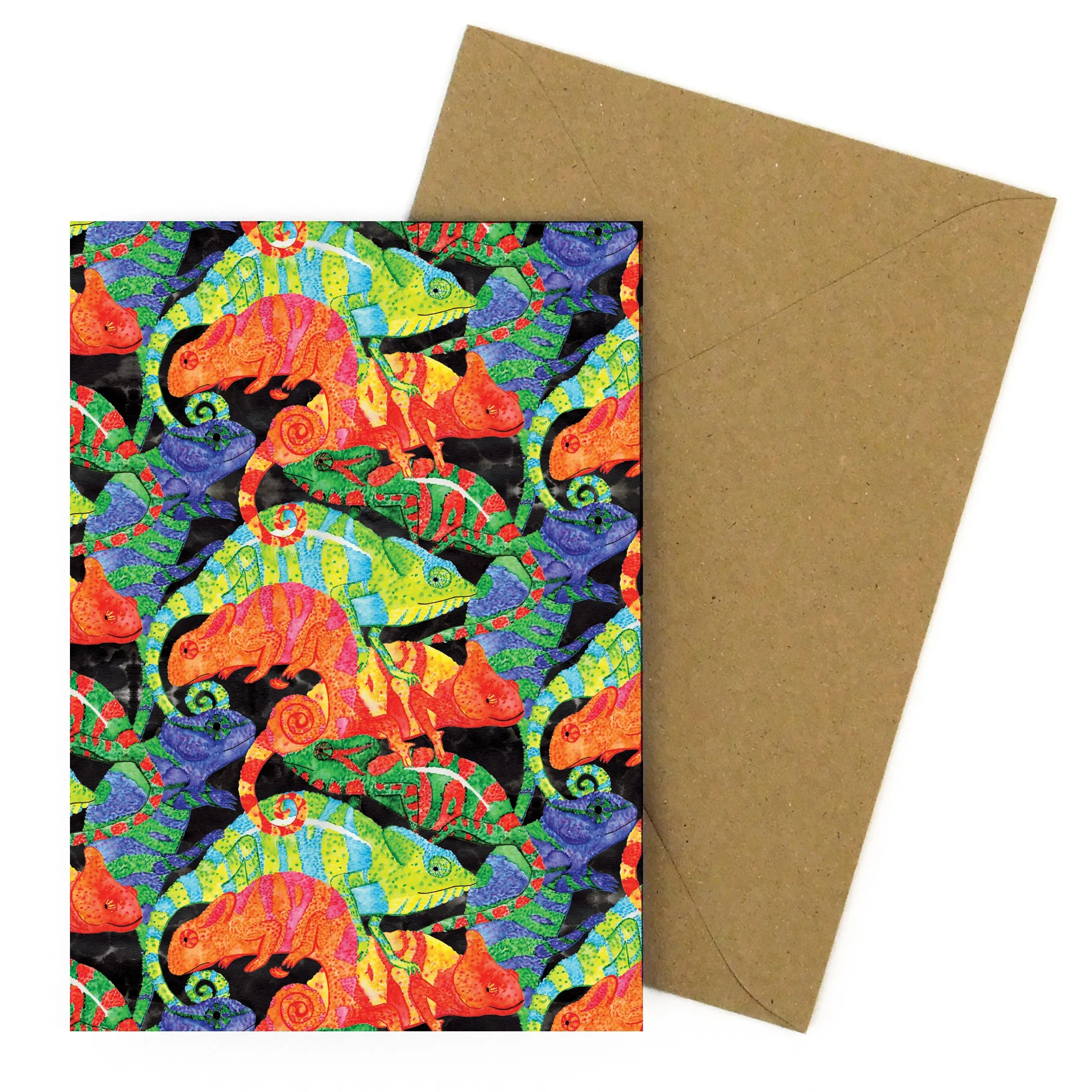 Camouflage of Chameleons Greetings Card