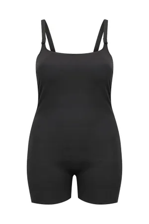 Chlorine Resistant Black Boyleg ONE PIECE