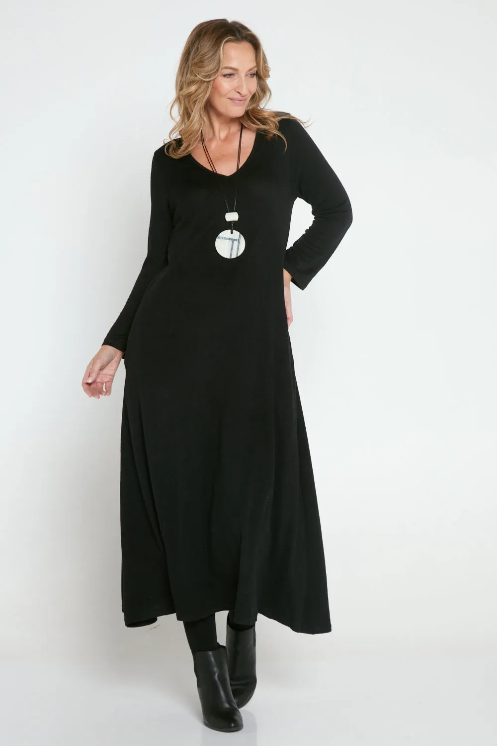 Christobel Knit Maxi Dress - Black