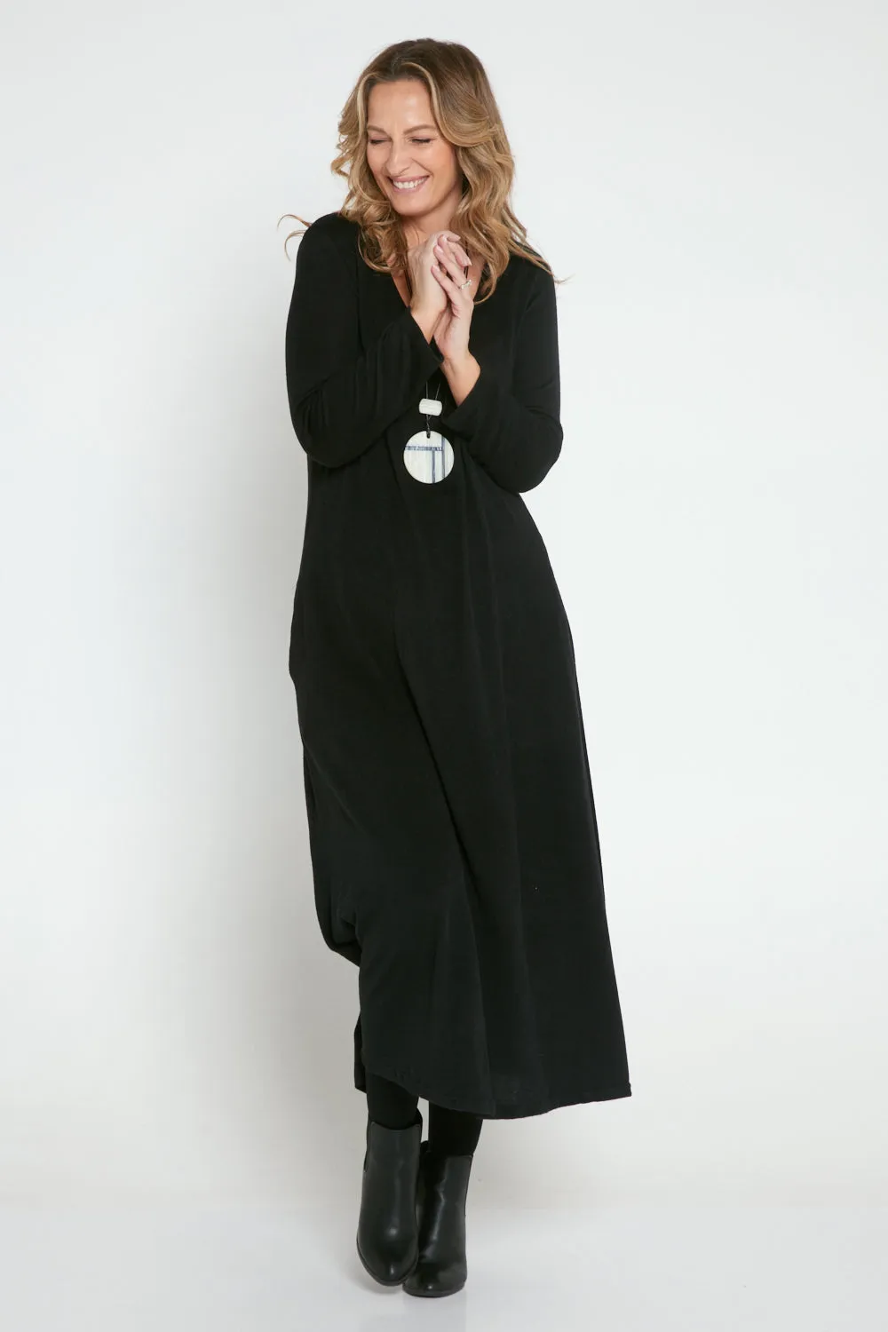 Christobel Knit Maxi Dress - Black