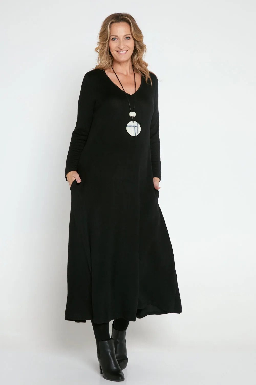 Christobel Knit Maxi Dress - Black