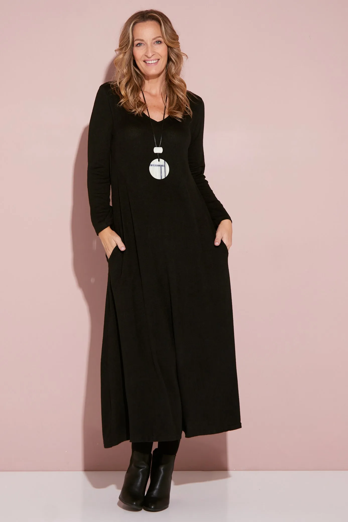 Christobel Knit Maxi Dress - Black