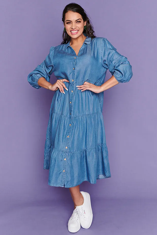 Clermont Blue Denim Dress